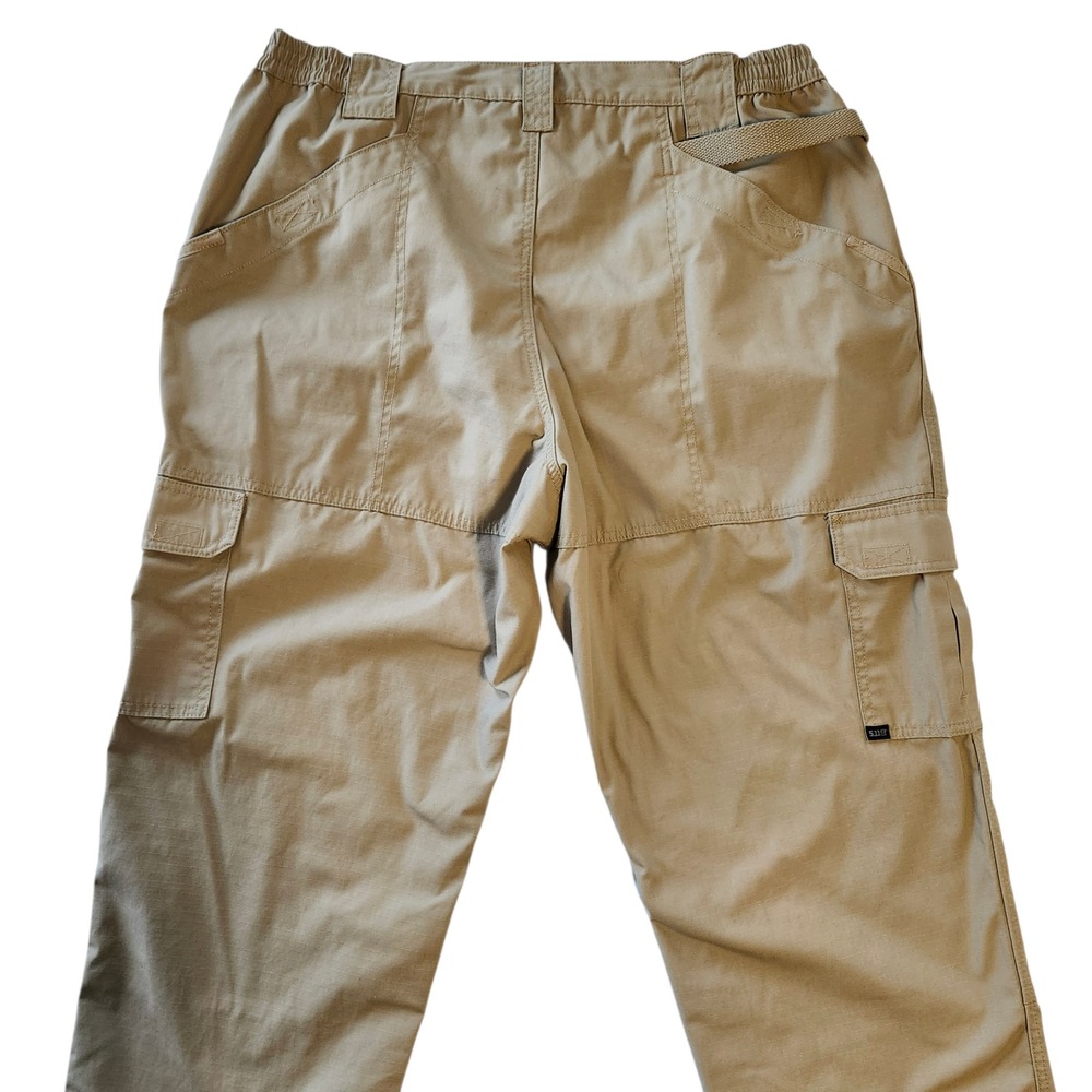 5.11 Tactical Mens 42x30 Taclite Pro Cargo Pants Khaki Tan Ripstop Workwear - Picture 3 of 6